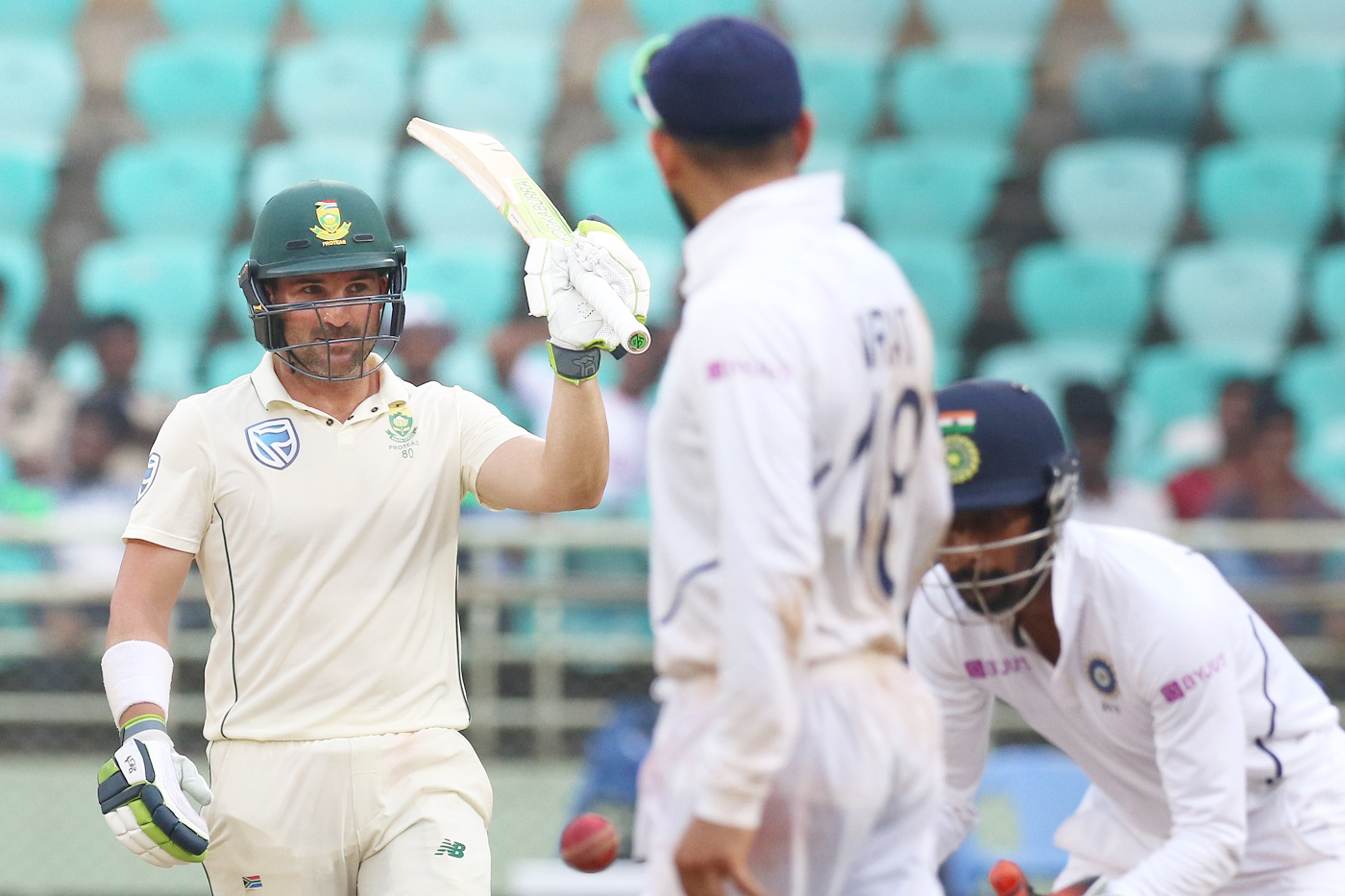 ಎರಡನೇ ಟೆಸ್ಟ್: ಎಲ್ಗರ್ ಅರ್ಧಶತಕ, ದ.ಆಫ್ರಿಕಾ 215/8