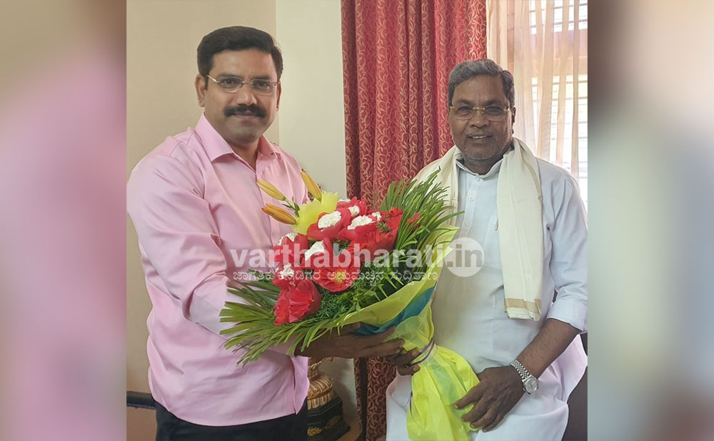 ಸಿದ್ದರಾಮಯ್ಯರನ್ನು ಭೇಟಿಯಾದ ಬಿಎಸ್‌ವೈ ಪುತ್ರ ವಿಜಯೇಂದ್ರ