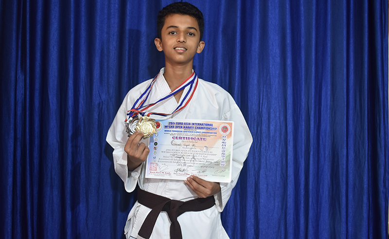 ಅಂತರ್ ರಾಷ್ಟ್ರೀಯ ಕರಾಟೆ : ಅಲ್-ಫುರ್ಖಾನ್ ವಿದ್ಯಾರ್ಥಿಗೆ ಚಿನ್ನದ ಪದಕ