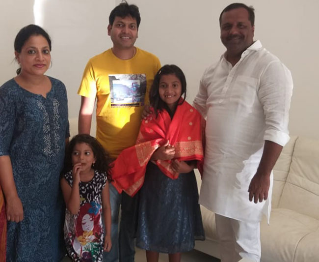 ಸ್ಕೇಟಿಂಗ್ ಚಾಂಪಿಯನ್ ಅನಘಾಗೆ ಸನ್ಮಾನ