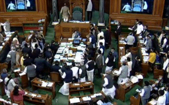 ಲೋಕಸಭೆಯಲ್ಲಿ ಕೈ ಮಿಲಾಯಿಸುವ ಹಂತಕ್ಕೆ ಬಂದ ಸಂಸದರು!