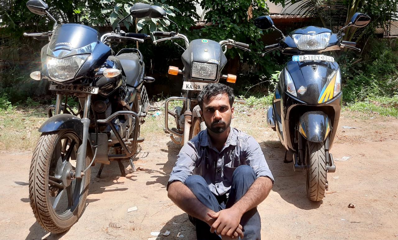 ದ್ವಿಚಕ್ರ ವಾಹನ ಕಳವು: ಆರೋಪಿ ಸೆರೆ