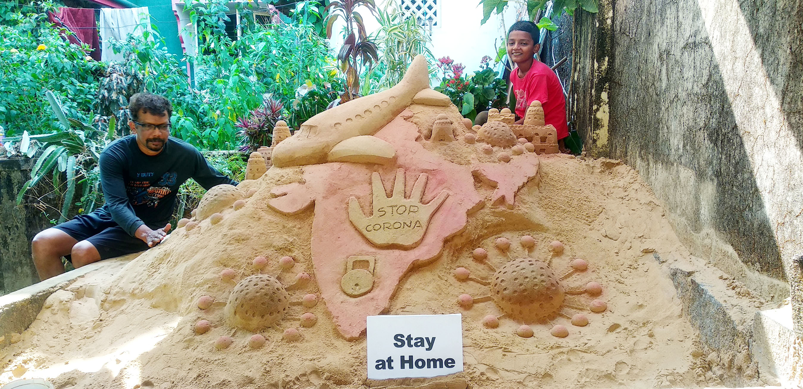 ಮಣಿಪಾಲ: ಕೊರೋನ ಜಾಗೃತಿ ಮರಳು ಶಿಲ್ಪ