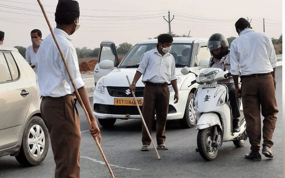 ಆರೆಸ್ಸೆಸ್ ಕಾರ್ಯಕರ್ತರಿಗೆ ಚೆಕ್ ಪೋಸ್ಟ್ ಗಳಲ್ಲಿ ಕಾರ್ಯನಿರ್ವಹಿಸಲು ಅನುಮತಿಯಿರಲಿಲ್ಲ