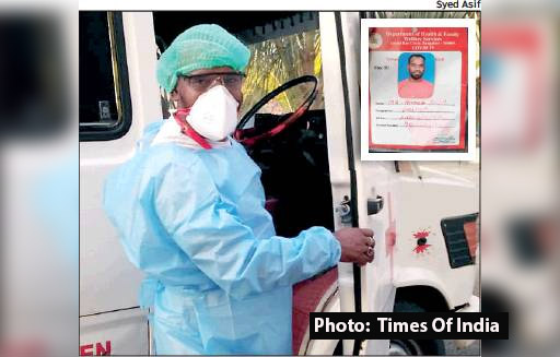 ಕೊರೋನ ಸೋಂಕಿತರನ್ನು ಆಸ್ಪತ್ರೆಗೆ ಸಾಗಿಸುವ ಆ್ಯಂಬುಲೆನ್ಸ್ ಯೋಧ ಅಮೀರ್ ಜಾನ್