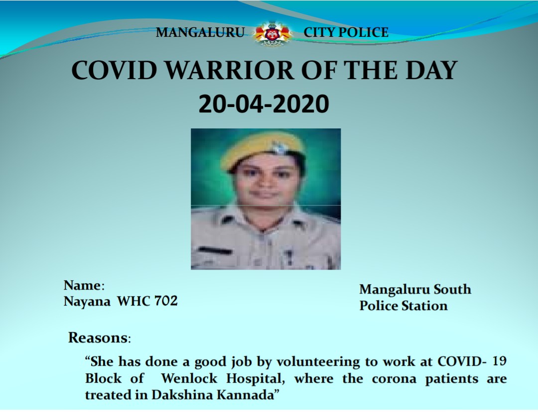 ‘ವಾರಿಯರ್ ಆಫ್ ದಿ ಡೇ’ ಆಗಿ ನಯನಾ ಆಯ್ಕೆ