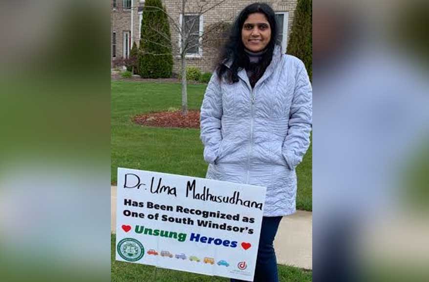 ಕೊರೋನ ರೋಗಿಗಳಿಗೆ ಚಿಕಿತ್ಸೆ: ಮೈಸೂರು ಮೂಲದ ವೈದ್ಯೆಗೆ ವಿಶೇಷ ಗೌರವ ಸಲ್ಲಿಸಿದ ಅಮೆರಿಕನ್ನರು