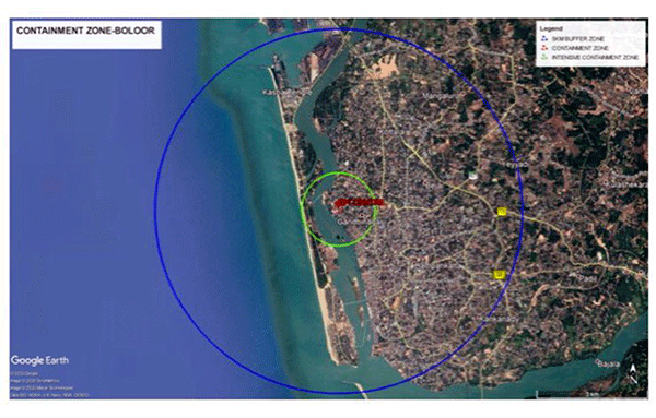 ಕೊರೋನ ಪಾಸಿಟಿವ್ ಹಿನ್ನೆಲೆ: ಬೋಳೂರು ಪರಿಸರ ಸೀಲ್‌ಡೌನ್