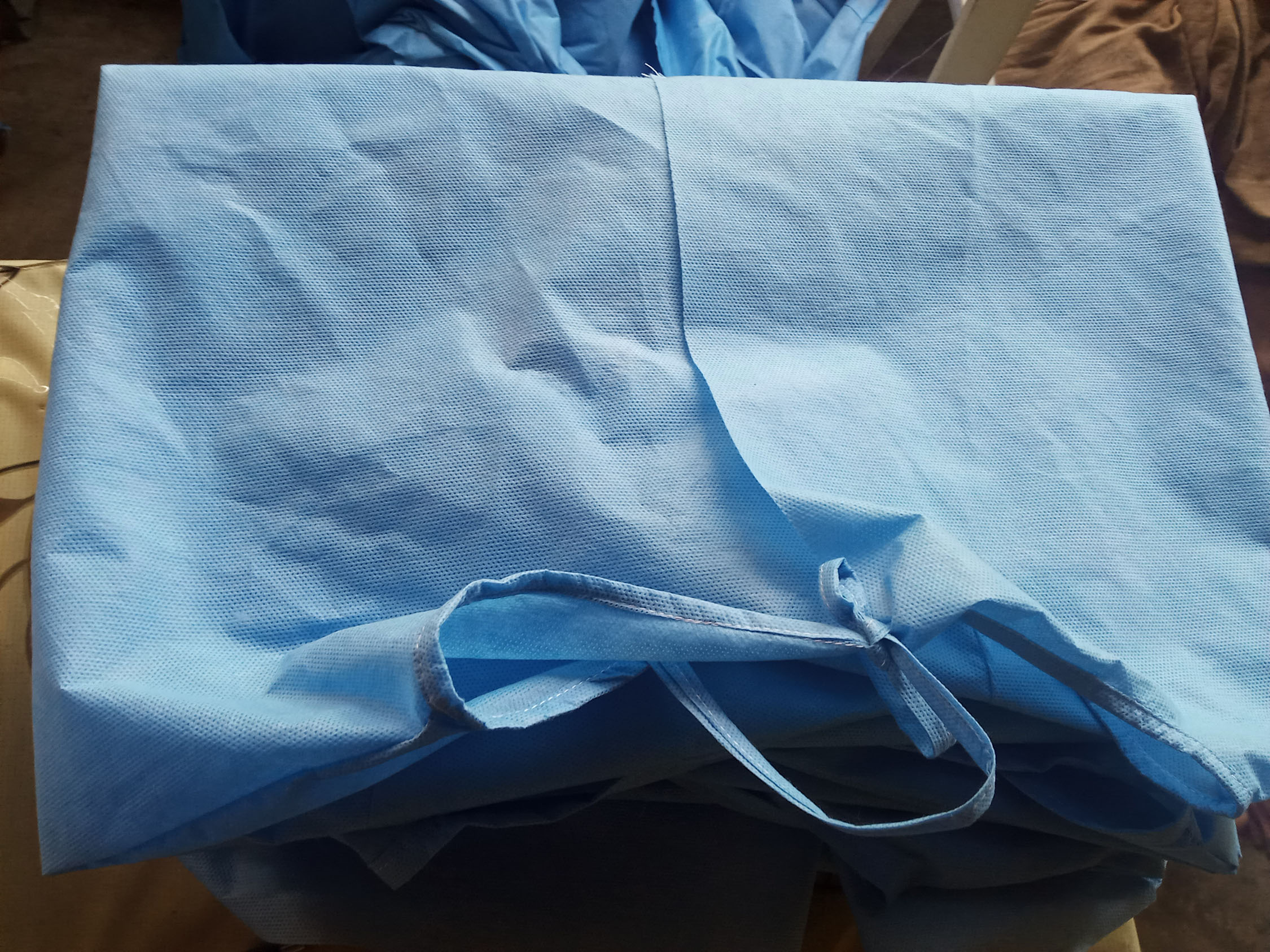 ಕೊವೀಡ್-19ನಿಂದ ಸುರಕ್ಷತೆಗಾಗಿ ಗೌನ್ ತಯಾರಿಕೆಯಲ್ಲಿ ತ್ರಿವೇಣಿ ಸಂಜೀವಿನಿ ಒಕ್ಕೂಟ ಸದಸ್ಯೆಯರು