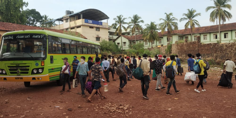 ​ಭಟ್ಕಳ: ರಾಜಸ್ಥಾನದ 31 ವಲಸೆ ಕಾರ್ಮಿಕರ ರವಾನೆ