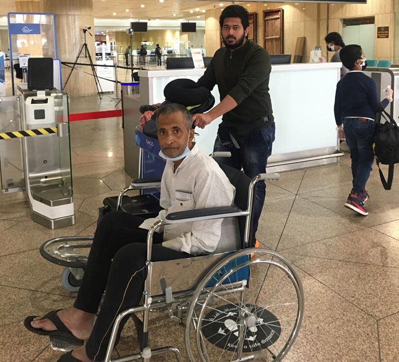 ಹುಮ್ಯಾನಿಟಿ ಫೋರಮ್, ಇಂಡಿಯನ್ ಸೋಶಿಯಲ್ ಫೋರಮ್ ಕಾರ್ಯಾಚರಣೆ: ತವರು ತಲುಪಿದ ತೀವ್ರ ನಿಗಾ ಘಟಕದಲ್ಲಿದ್ದ ಹೃದ್ರೋಗಿ