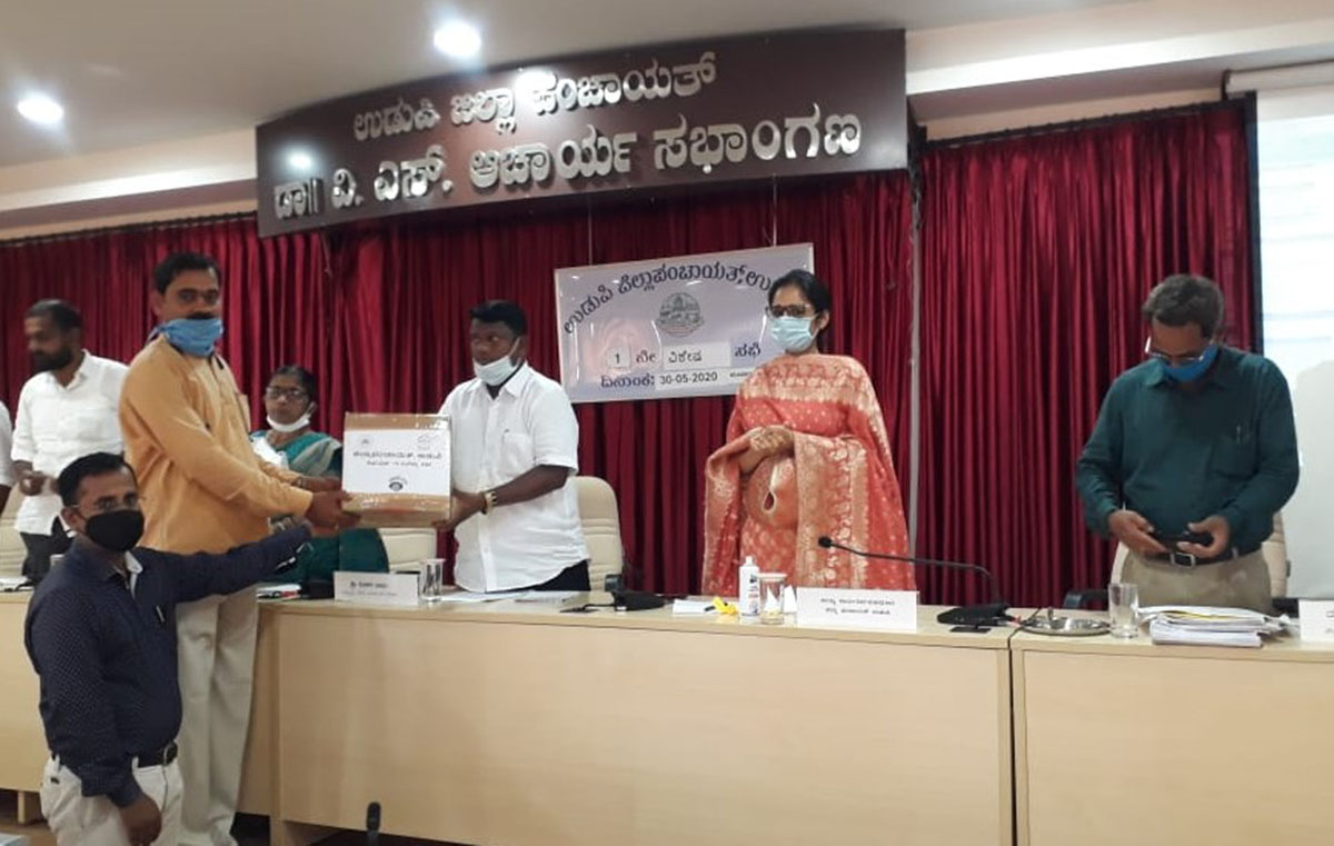 ಉಡುಪಿ ಜಿಪಂನಿಂದ ಎಲ್ಲಾ ಗ್ರಾಪಂಗಳಿಗೆ ಕೋವಿಡ್-19 ಕಿಟ್