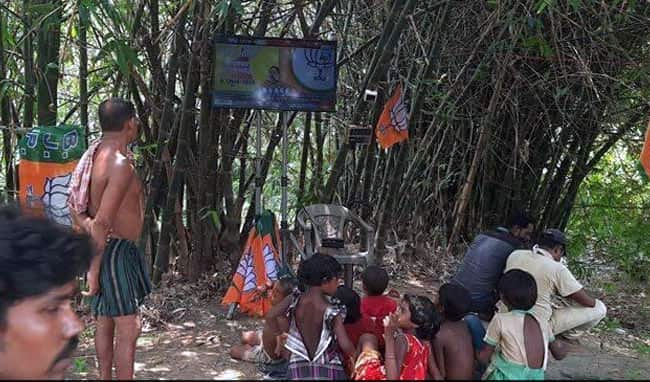 ವಿವಾದಕ್ಕೆ ಕಾರಣವಾದ ಅಮಿತ್ ಶಾ ವರ್ಚುವಲ್ ರ‌್ಯಾಲಿ, ಎಲ್‍ಇಡಿ ಟಿವಿಗಳು