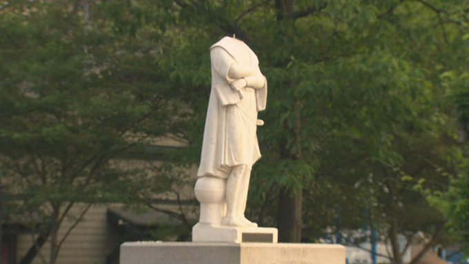 ಅಮೆರಿಕ: ಕೊಲಂಬಸ್ ಪ್ರತಿಮೆಯ ಶಿರಚ್ಛೇದನ