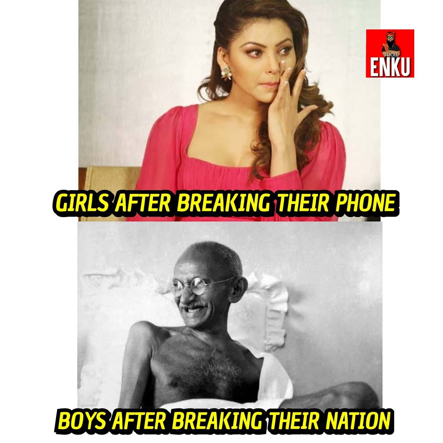 ‘ದೇಶ ಒಡೆದವರು’ ಎಂದು ರಾಷ್ಟ್ರಪಿತ ಗಾಂಧೀಜಿಯನ್ನು ಅವಮಾನಿಸಿದ ‘ಟ್ರೋಲ್ ಎಂಕು’