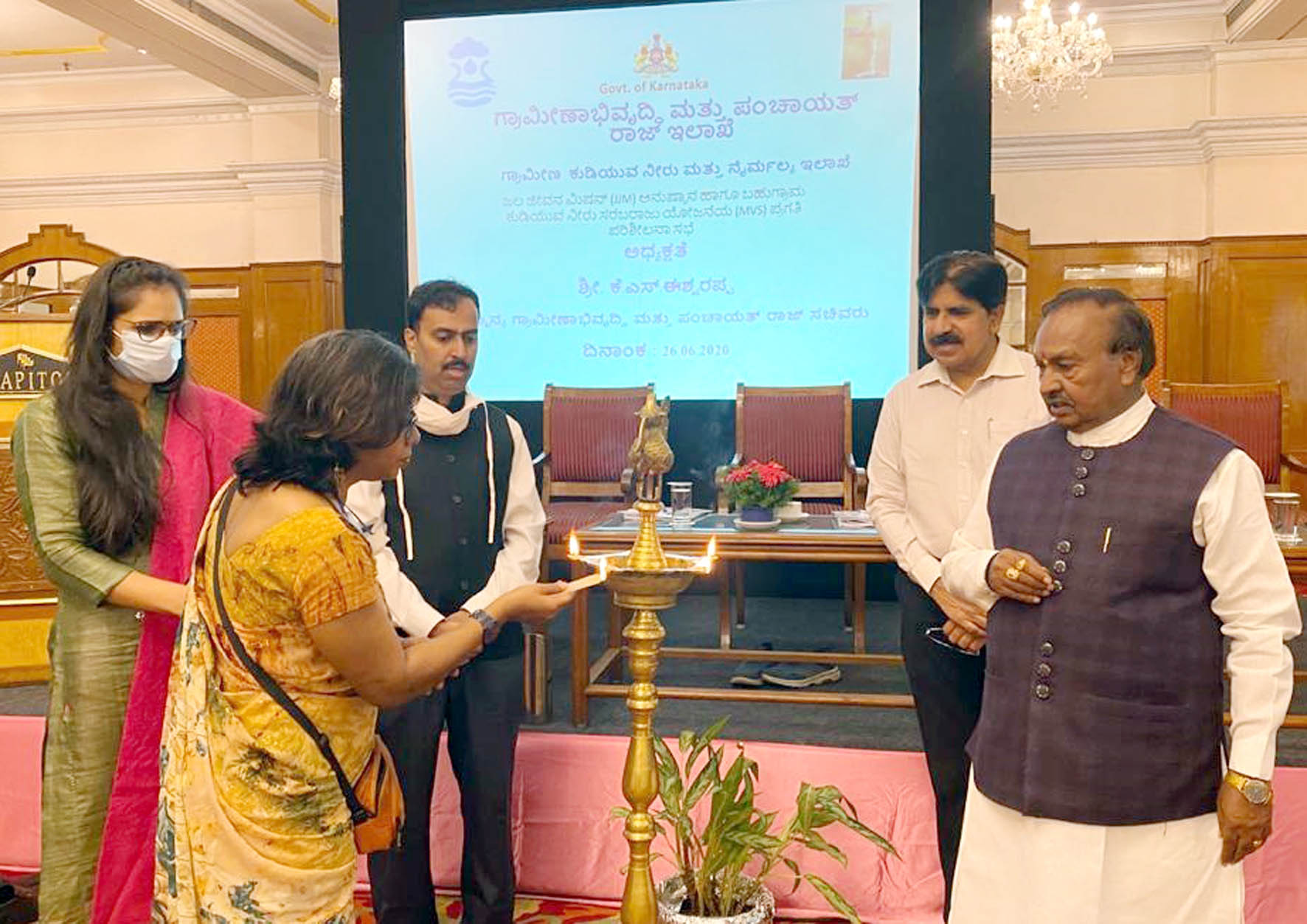 ಮನೆ ಮನೆಗೆ ಗಂಗಾ ಯೋಜನೆಯಡಿ ಕುಡಿಯುವ ನೀರು ಸರಬರಾಜು: ಕೆ.ಎಸ್.ಈಶ್ವರಪ್ಪ