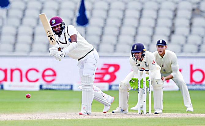 ದ್ವಿತೀಯ ಕ್ರಿಕೆಟ್ ಟೆಸ್ಟ್  ವಿಂಡೀಸ್‌ನ ಬ್ಯಾಟಿಂಗ್ ಕುಸಿತ