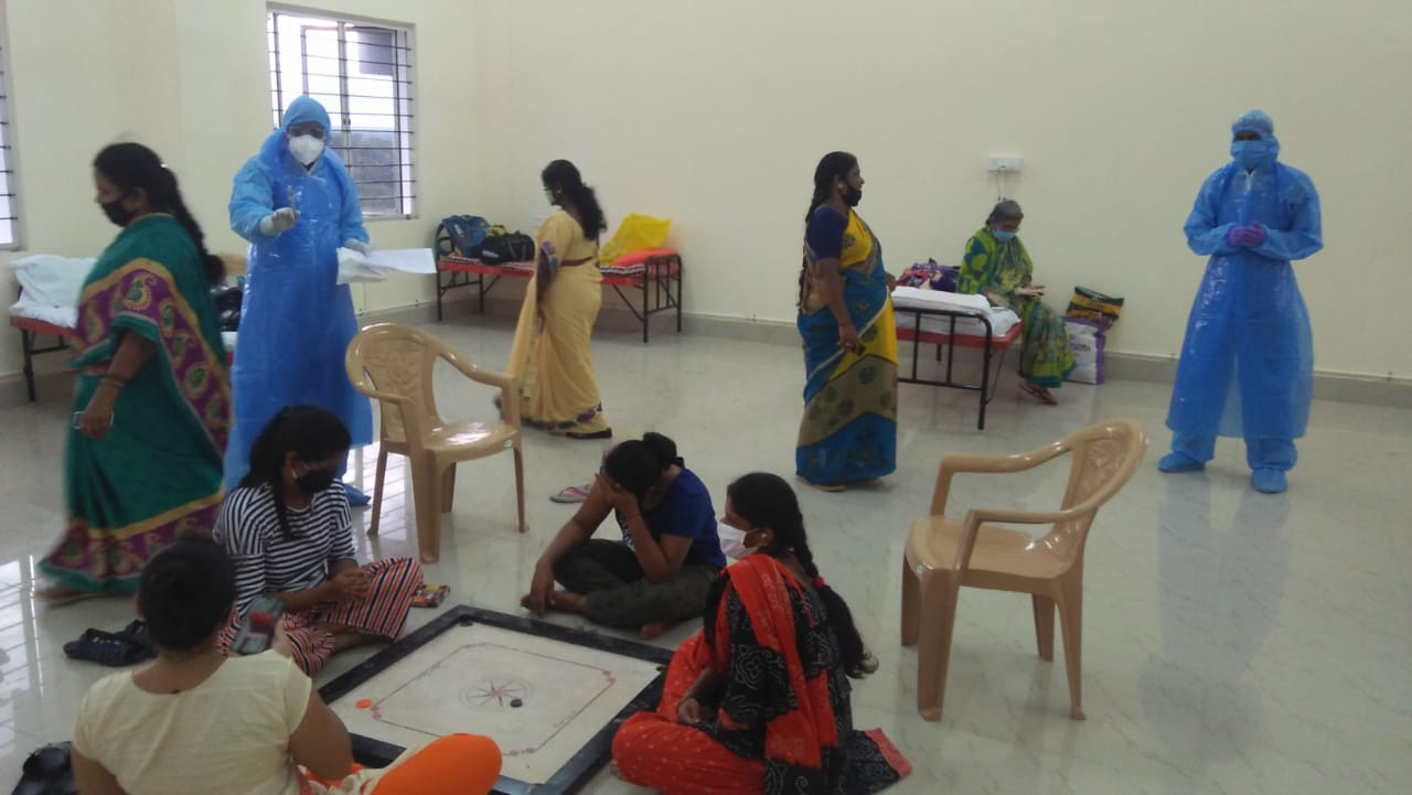 ಮೈಸೂರು: ಮಾದರಿ ಕೋವಿಡ್ ಕೇರ್ ಸೆಂಟರ್ ಆಗಿ ಕೆಎಸ್‍ಒಯು ಅಕಾಡೆಮಿಕ್ ಭವನ