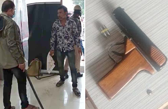 ಕಲಬುರಗಿ: ಆಟಿಕೆಯ ಬಂದೂಕಿನೊಂದಿಗೆ ಬ್ಯಾಂಕ್ ಗೆ ನುಗ್ಗಿ ಮದ್ಯ ಸೇವಿಸಲು ಹಣ ಕೊಡಿ ಎಂದ ವ್ಯಕ್ತಿ