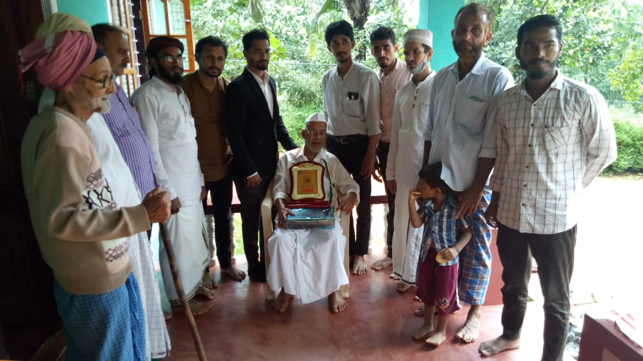 ಸ್ವಾತಂತ್ರ್ಯ ಹೋರಾಟಗಾರ ಇಬ್ರಾಹೀಂ ಬೊಳ್ಳಾಡಿಗೆ ಸನ್ಮಾನ