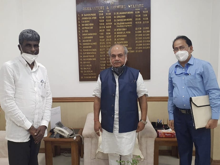 ಕೇಂದ್ರ ಕೃಷಿ ಸಚಿವ ನರೇಂದ್ರ ಸಿಂಗ್ ತೋಮರ್ ರನ್ನು ಸಚಿವ ಕೋಟ ಭೇಟಿ