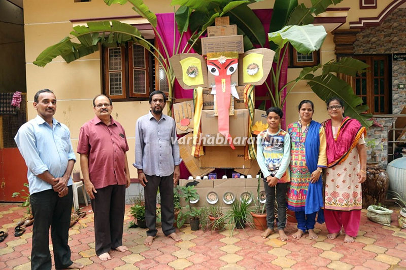 ಕಾಪು: ವಿದ್ಯಾರ್ಥಿಯಿಂದ 8 ಅಡಿಯ ಬಾಕ್ಸ್ ಗಣಪ ರಚನೆ