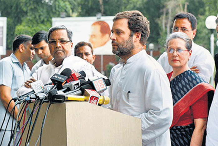 ಎಐಸಿಸಿ ನಾಯಕತ್ವದ ಬಗ್ಗೆ ಅಪಸ್ವರ: ಗಾಂಧಿ ಕುಟುಂಬದ ಬೆನ್ನಿಗೆ ನಿಂತ ರಾಜ್ಯ ಕಾಂಗ್ರೆಸ್