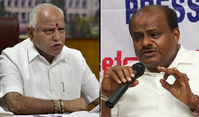 ಮುಖ್ಯಮಂತ್ರಿ ಯಡಿಯೂರಪ್ಪರನ್ನು ಭೇಟಿಯಾದ ಕುಮಾರಸ್ವಾಮಿ