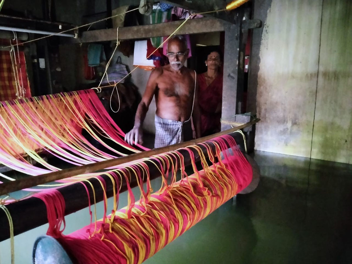 ಕಟಪಾಡಿ: ನೇಕಾರರ ಮನೆಗೆ ನುಗ್ಗಿದ ನೆರೆ ನೀರು: ಕೈಮಗ್ಗಕ್ಕೆ ಹಾನಿ