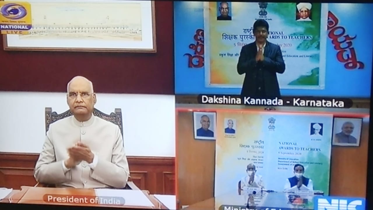 ಮಂಗಳೂರು: ಶಿಕ್ಷಕ ಯಾಕೂಬ್‌ಗೆ ರಾಷ್ಟ್ರಪ್ರಶಸ್ತಿ ಪ್ರದಾನ