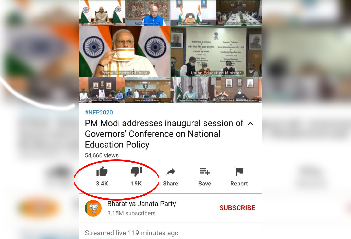 ಮೋದಿ ಭಾಷಣಗಳಿಗೆ ಮುಂದುವರಿದ ಡಿಸ್‌ಲೈಕ್ !