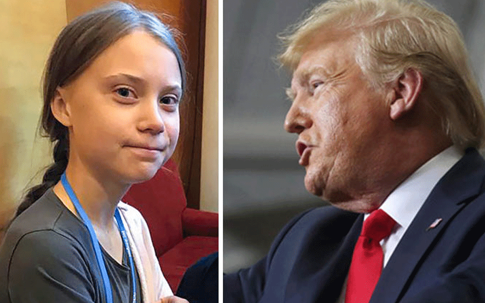 ಟ್ರಂಪ್‍ಗೆ ಅವರದ್ದೇ ಮಾತುಗಳಲ್ಲಿ ತಿರುಗೇಟು ನೀಡಿದ ಗ್ರೆಟಾ ತನ್‌ಬರ್ಗ್