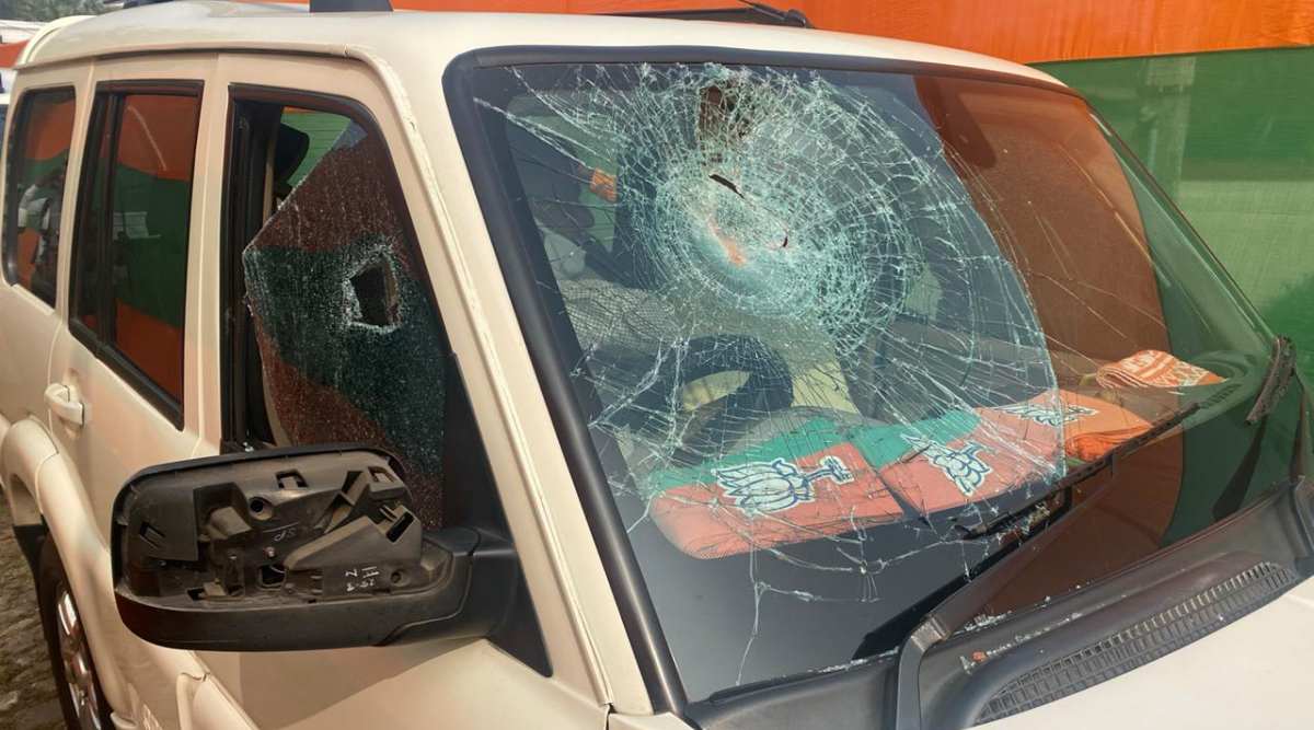 ಬಿಜೆಪಿ ರಾಷ್ಟ್ರಾಧ್ಯಕ್ಷ ಜೆಪಿ ನಡ್ಡಾ ಅವರ ಬೆಂಗಾವಲು ವಾಹನದ ಮೇಲೆ ಇಟ್ಟಿಗೆ, ಕಲ್ಲಿನಿಂದ ದಾಳಿ