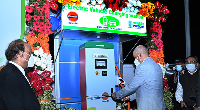 ಇಂಡಿಯಲ್ ಆಯಿಲ್ ಆರ್.ಓ.ಗಳಲ್ಲಿ ಇವಿಸಿಎಸ್ ಸೌಲಭ್ಯ ಉದ್ಘಾಟನೆ