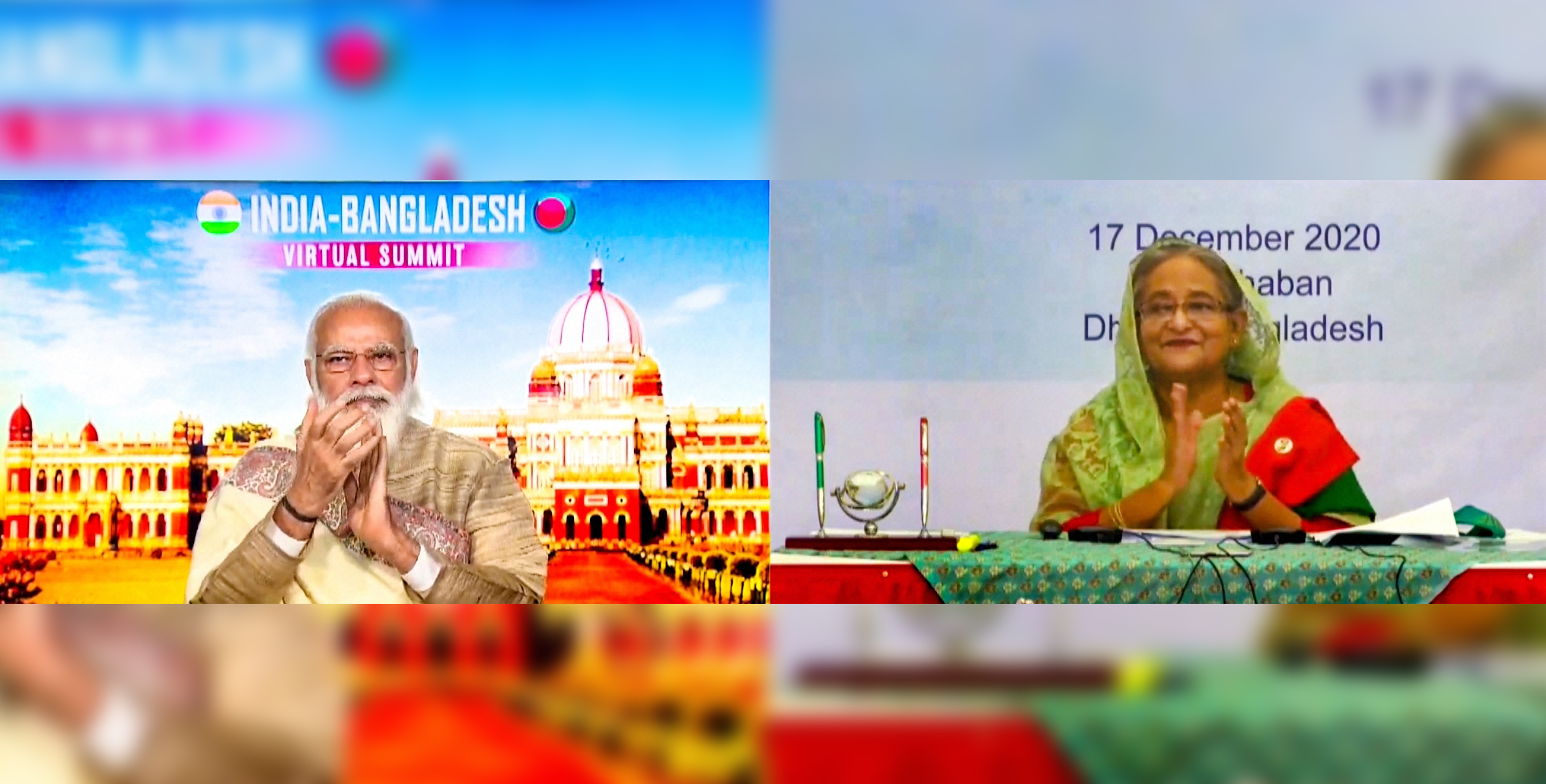 ಏಳು ಒಪ್ಪಂದಗಳಿಗೆ ಭಾರತ-ಬಾಂಗ್ಲಾದೇಶ ಅಂಕಿತ: ಸ್ಥಗಿತಗೊಂಡಿದ್ದ ರೈಲು ಸಂಪರ್ಕ ಪುನರಾರಂಭಕ್ಕೆ ನಿರ್ಧಾರ