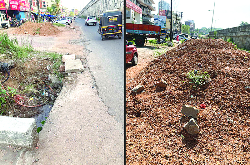 ಪಂಪ್‌ವೆಲ್ ಸರ್ವಿಸ್ ರಸ್ತೆ ಸಮಸ್ಯೆಗಳ ಆಗರ