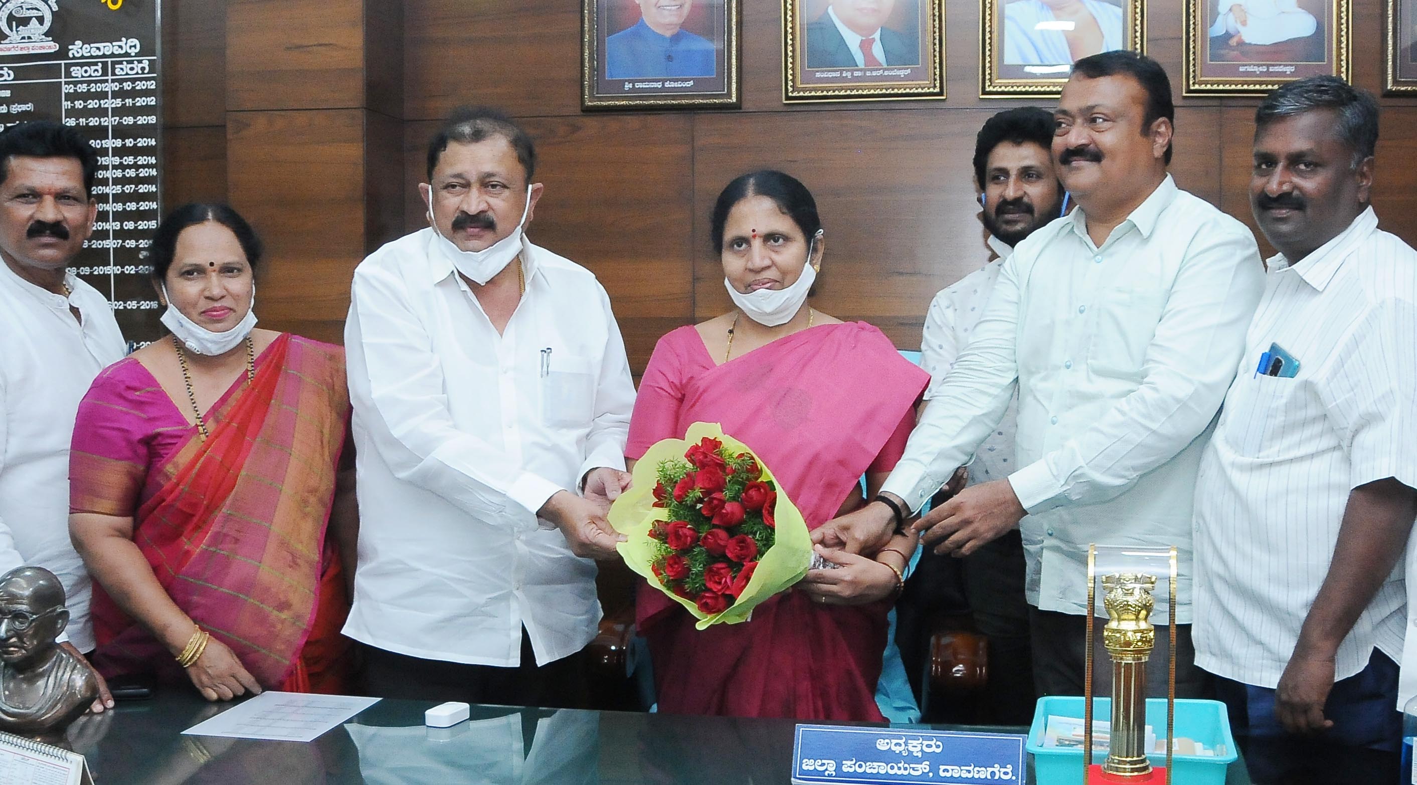 ದಾವಣಗೆರೆ ಜಿಪಂ ನೂತನ ಅಧ್ಯಕ್ಷರಾಗಿ ಕೆ.ವಿ. ಶಾಂತಕುಮಾರಿ ಆಯ್ಕೆ