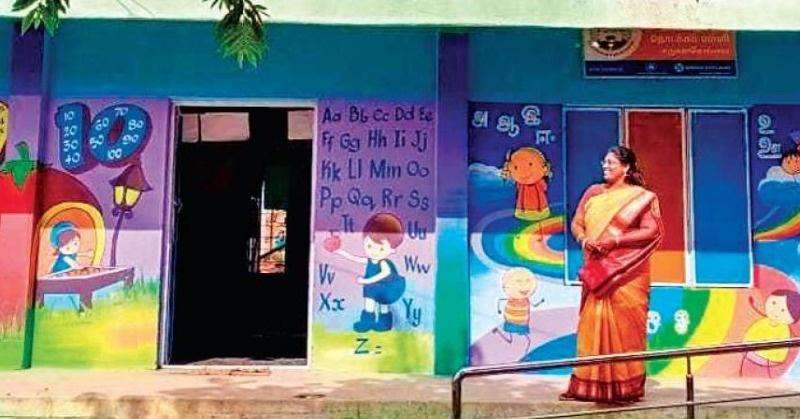 ದುರಸ್ತಿಯಿಲ್ಲದೇ ಹಾಳಾಗಿದ್ದ ಶಾಲೆಗೆ ಸ್ವಂತ ಖರ್ಚಿನಿಂದ ಹೊಸ ರೂಪ ನೀಡಿದ ಅಧ್ಯಾಪಕಿ