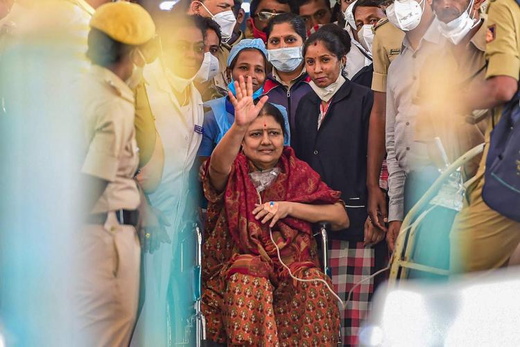 ಮಾಜಿ ಎಐಎಡಿಎಂಕೆ ನಾಯಕಿ ಶಶಿಕಲಾ ಜೈಲಿನಿಂದ ಬಿಡುಗಡೆ