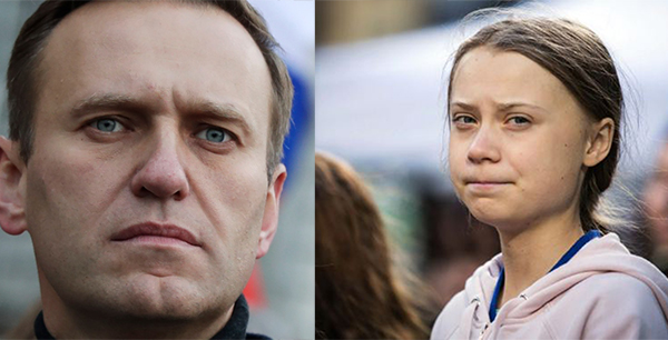 ನೊಬೆಲ್ ಶಾಂತಿ ಪುರಸ್ಕಾರ ನಾಮನಿರ್ದೇಶಿತರ ಪಟ್ಟಿಯಲ್ಲಿ ನವಾಲ್ನಿ, ತನ್‌ಬರ್ಗ್, ಟ್ರಂಪ್,  ಡಬ್ಲ್ಯುಎಚ್‌ಓ