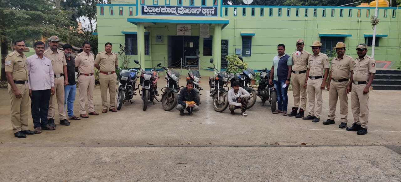 ದ್ವಿಚಕ್ರ ವಾಹನ ಕಳವು ಪ್ರಕರಣ : ಇಬ್ಬರು ಸೆರೆ