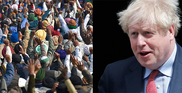 ಭಾರತದಲ್ಲಿ ರೈತರ ಪ್ರತಿಭಟನೆ ಕುರಿತು 100ಕ್ಕೂ ಅಧಿಕ ಬ್ರಿಟಿಷ್ ಸಂಸದರಿಂದ ಜಾನ್ಸನ್‌ಗೆ ಪತ್ರ