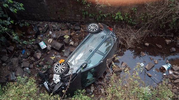 ಕಾರ್ಕಳ: ಆನೆಕೆರೆ ಕಾಲುವೆಗೆ ಉರುಳಿದ ವಿದ್ಯಾರ್ಥಿ ಚಲಾಯಿಸುತ್ತಿದ್ದ ಕಾರು