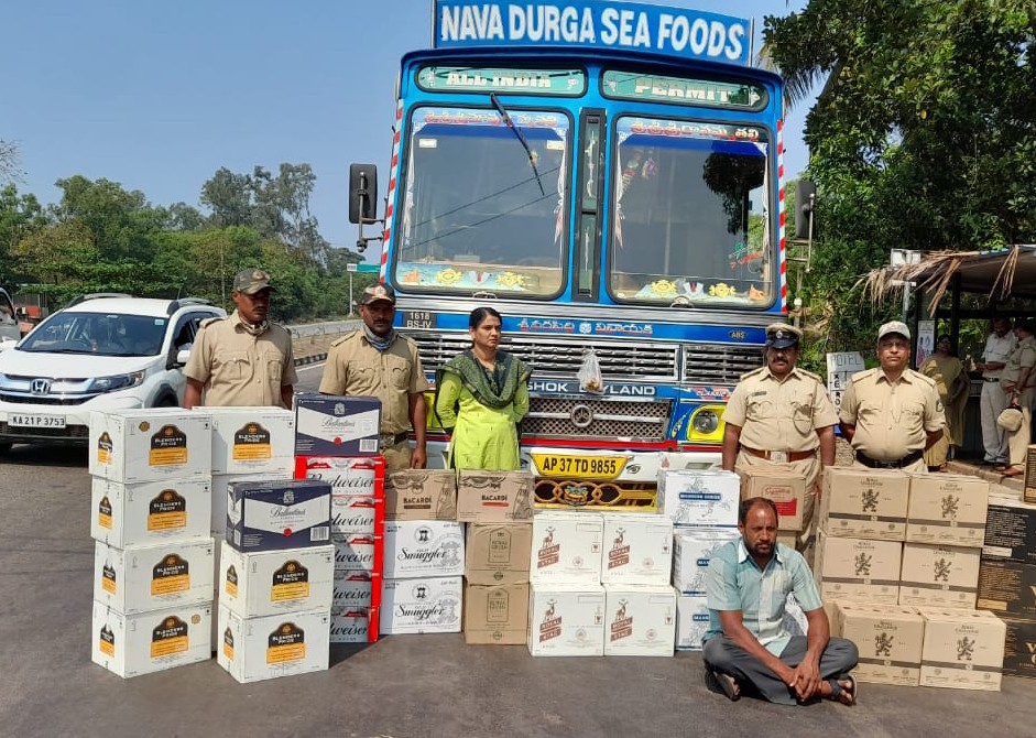 ಗೋವಾ ಮದ್ಯ ಅಕ್ರಮ ಸಾಗಾಟ: ಲಾರಿ ಸಹಿತ ಓರ್ವನ ಬಂಧನ