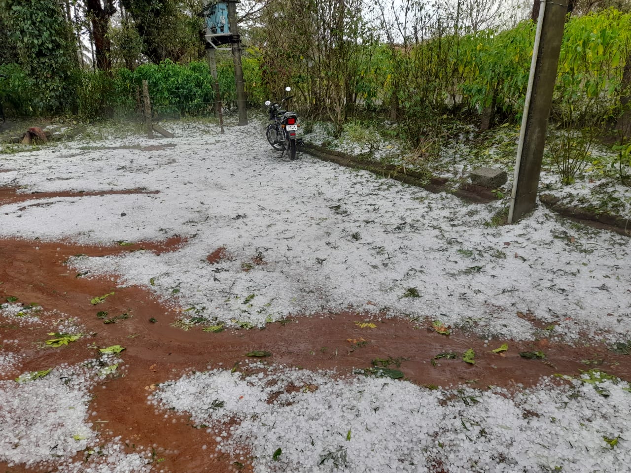 ಕೊಡಗು : ಗುಡುಗು ಸಹಿತ ಭಾರೀ ಆಲಿಕಲ್ಲು ಮಳೆ