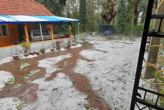 ರಾಜ್ಯದ ಹಲವೆಡೆ ಗುಡುಗು ಸಹಿತ ಭಾರೀ ವರ್ಷಧಾರೆ: ಆಲಿಕಲ್ಲು ಮಳೆಗೆ ರೈತರು ಕಂಗಾಲು