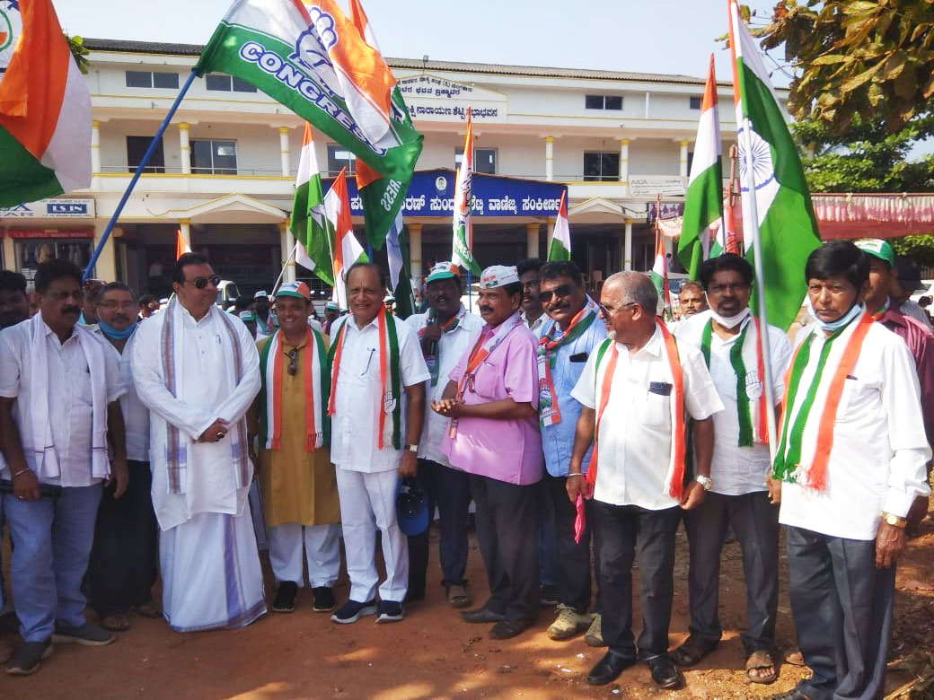 ಕೋಟ ತಲುಪಿದ ಕಾಂಗ್ರೆಸ್‌ನ ಜನಧ್ವನಿ ಪಾದಯಾತ್ರೆ