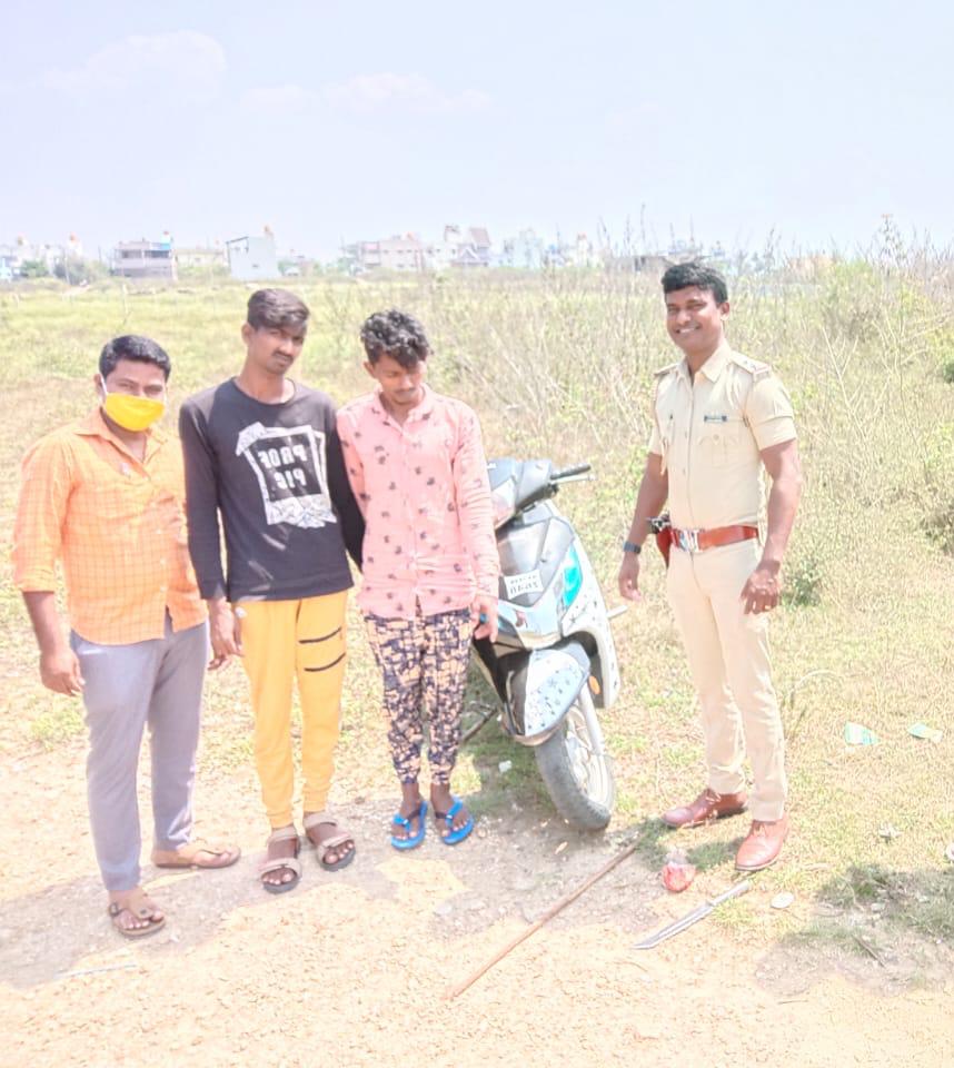 ದರೋಡೆಗೆ ಹೊಂಚು ಆರೋಪ: ಇಬ್ಬರನ್ನು ಬಂಧಿಸಿದ ತುಂಗಾನಗರ ಪೊಲೀಸರು
