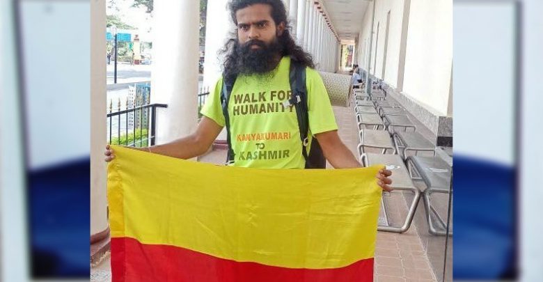 ಕೊರೋನ ಯೋಧರಿಗೆ ಧನ್ಯವಾದ ತಿಳಿಸಲು ಸಾವಿರಾರು ಕಿ.ಮೀ. ನಡೆದ ಮೈಸೂರಿನ ಭರತ್