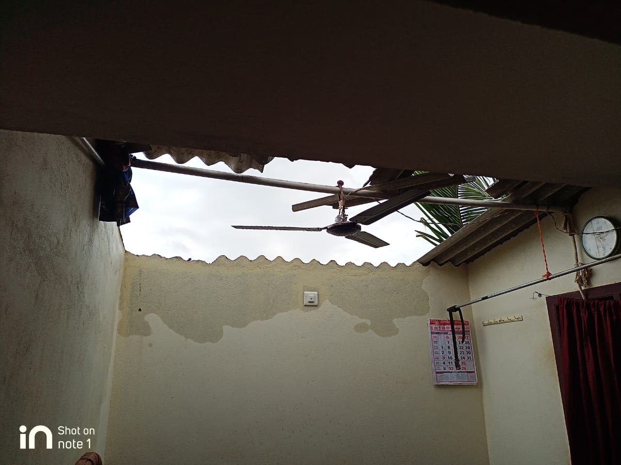 ಕೊಣಾಜೆ: ಭಾರೀ ಗಾಳಿ, ಮಳೆ: ಮನೆಗಳಿಗೆ ಹಾನಿ